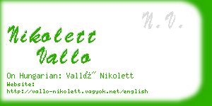 nikolett vallo business card